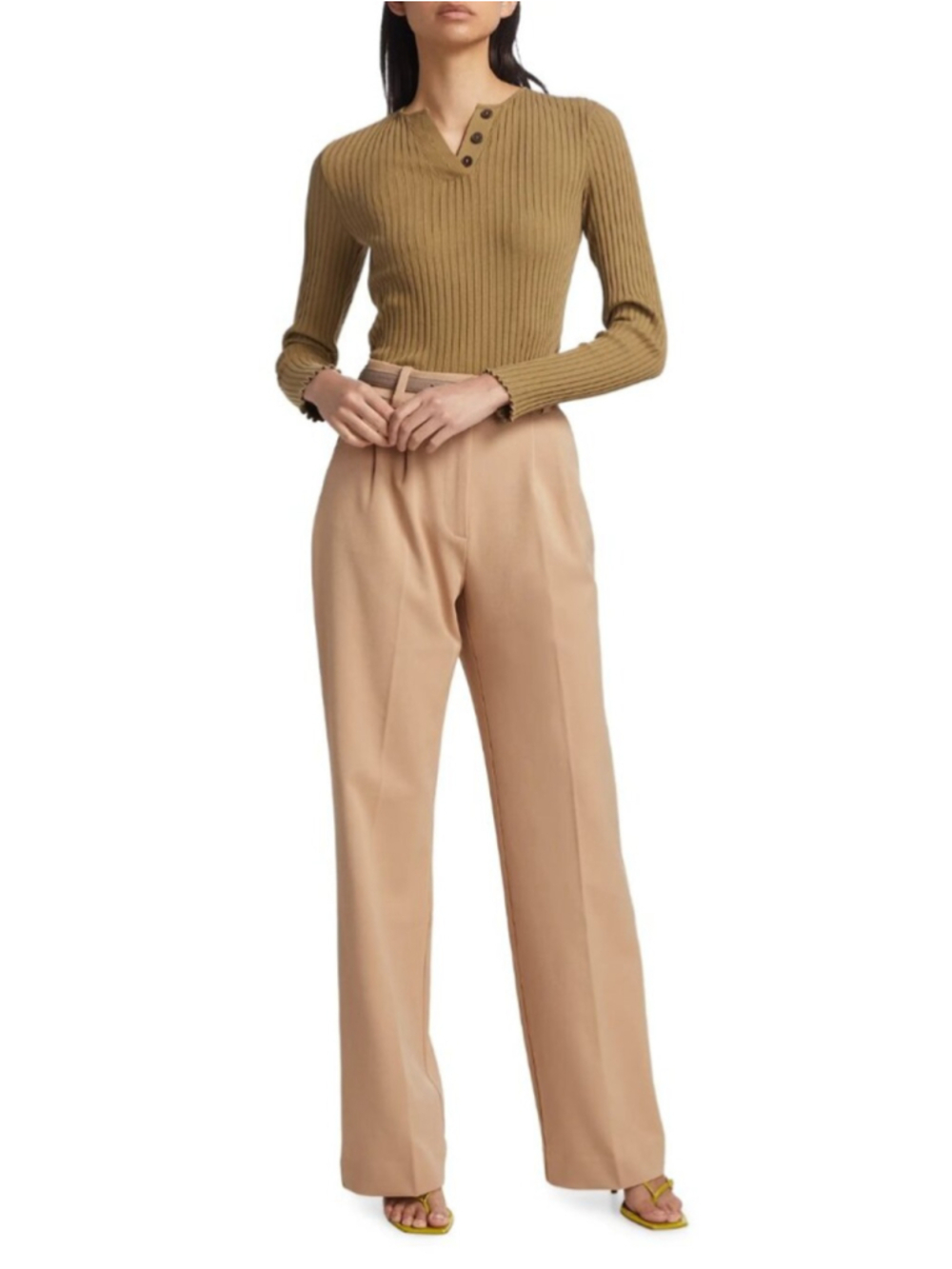 Favorite Daughter The Favorite Pleated Wide-Leg Pants Size 6